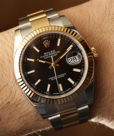 rolex datejust ii 41mm black dial|Rolex Datejust 41mm two tone.